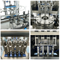 Unité de remplissage de bouteilles entièrement automatique avec écran tactile et contrôle PLC pour le conditionnement de désinfectant pour les mains, de savon liquide, d'huile cosmétique et de jus