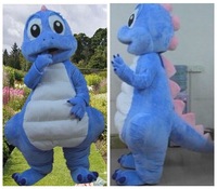 OEM ODM, mascotte dragon vert, dinosaure, poupée de dessin animé, accessoires de marche mignons, costume de poupée de personnage d'anime