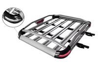 Paniers de toit de voiture universels de taille 140*100 avec lumières LED Panier de toit de 1.4m pour différentes voitures de véhicule