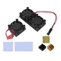 Ventilador Simple o Doble de Aleación de Aluminio de 5V para Raspberry Pi 3B+ 4B, Refrigeración con Almohadilla de Silicona de Alta Conductividad Térmica
