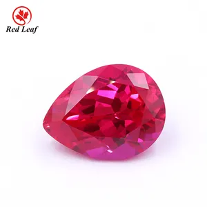 Ювелирные изделия из красного листа, Высококачественная груша, 3x4 мм ~ 13x18 мм #5, рубин, синтетический корунд, лабораторный рубин, рассыпчатый драгоценный камень