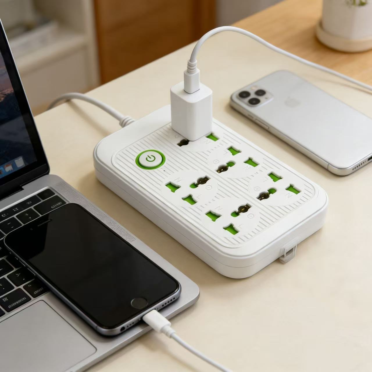 Foreign Trade Universal Outlet With Switch 5Way Wall Socket Power Extender Wall Multi Plug · image 4