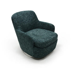 เก้าอี้พักผ่อนดีไซน์ทันสมัยแบบมินิมอล ผ้าหุ้ม นุ่มสบาย หมุนได้ เหมาะสำหรับห้องนั่งเล่นและห้องนอน - Product Image 4