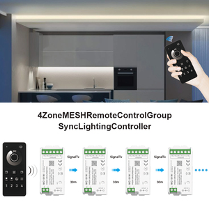 Aipin Mc 101W Wif <span class=keywords><strong>Mini</strong></span> <span class=keywords><strong>Dimmer</strong></span> 4-Zone Afstandsbediening Groep Controle Muziek Sync Voor <span class=keywords><strong>Led</strong></span> Strip Licht Controller 5-24V Dc 144W 6a - Product Image 6
