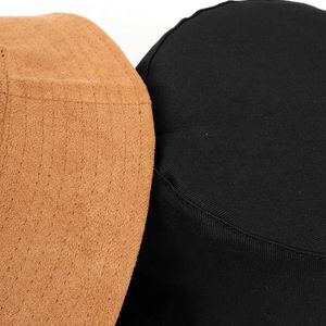 Autumn Winter New Reversible Suede Wide Brim Flat Basin <b>Hat</b> <b>for</b> Men Women Versatile Solid Color Bucket <b>Hat</b> - Product Image 4