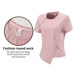 Fitness Shirt Femmes En Plein Air Dry Fit Sportswear Workout <span class=keywords><strong>Sweat</strong></span> Shirts Running Gym Tee Shirt - Product Image 2