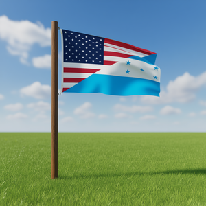 Bandiera Honduras EB America 3x5FT in Poliestere con Stampa Serigrafica, Uso Automobilistico, Bandiera Promozionale Rettangolare da Appendere - Product Image 2