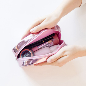 Women Cosmetic Bag Pink Blue Makeup Bag Zipper <b>Make</b> <b>up</b> Handbag Organizer Storage Case Pouches Toiletry Wash Beauty <b>Box</b> - Product Image 3
