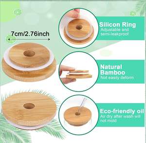 Vaso de Vidrio Transparente Esmerilado de 16 oz, Personalizable por Sublimación, con Tapa de Bambú y Pajita, Sostenible y de Alta Calidad, Disponible en Almacén de EE. UU. - Product Image 4