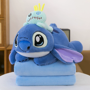 Almohada de Viaje y Manta 2 en 1 con Diseño de Stitch de Dibujos Animados, Manta para Aire Acondicionado de Coche, Mantas para Siesta, Regalos para Niños - Product Image 6
