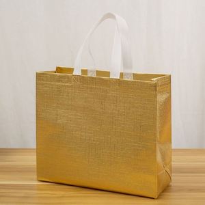 Custom <b>Printed</b> Logo Reusable Foldable PP Coated Laser Non-Woven Fabric Bags - Product Image 4