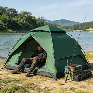 Tente de camping familiale quatre saisons imperméable à double couche, spacieuse, pliable, à ouverture rapide, ultra-légère et portable pour le backpacking - Product Image 1