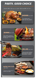 AUPLEX Pizza <span class=keywords><strong>Barbecue</strong></span> 21 pouces Orange <span class=keywords><strong>Barbecue</strong></span> Kamado d'extérieur Camping <span class=keywords><strong>Chef</strong></span> en acier avec pierre de cuisson, <span class=keywords><strong>fumoir</strong></span> intérieur sans fumée, télécommande - Product Image 6