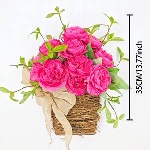 Guirnalda de Rosas de Estilo Moderno, Guirnalda de Flores al por Mayor, Decoración para Colgar en Puertas y Cestas del Hogar - Product Image 6