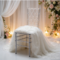 Chaise Chiavari en acrylique transparent pour événements de mariage, chaise empilable en cristal transparent pour salle de banquet, décoration de lieu de fête
