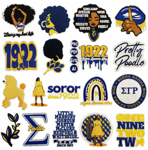 بقع ترويجية المطرزة SGR Sigma Gamma Rho تصميم أزياء نسائي تصنعه بنفسك للسترات والحقائب والفعاليات الترحيبية - Product Image 2