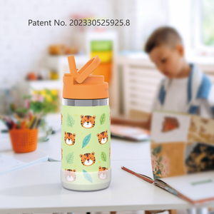 Nuovo design di alta qualità in acciaio inox bottiglie di acqua caldo freddo isolato per bambini bottiglia con paglia - Product Image 5