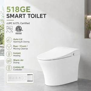 WC intelligent certifié ETL CUPC avec capteur de pied, chasse d'eau intelligente, <span class=keywords><strong>bidet</strong></span> intégré, WC monobloc en céramique à <span class=keywords><strong>siphon</strong></span> <span class=keywords><strong>pour</strong></span> projet aux États-Unis - Product Image 1