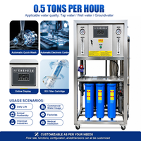 Système de purification d'eau par osmose inverse (RO) automatique 500 LPH pour eau de puits et eau du robinet, fabrication OEM et ODM