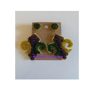 Pendientes Largos de Lujo Hechos a Mano con Cuentas, Joyería Artística con Cuentas de Semillas para Mujer, Accesorios de Moda Boho Ligeros - Product Image 5