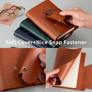 Carpeta <span class=keywords><strong>A6</strong></span> de 6 anillos con motivo de caballo, diario recargable de cuero PU, cuaderno de carpeta de cubierta suave de alta calidad - Product Image 4
