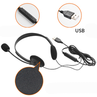 En stock casques filaires usb avec micro contrôle du volume son de haute qualité pour les compagnies aériennes éducation jeu casque personnalisé fil