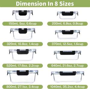 Nuevo Producto 2025, Contenedores de Almacenamiento de Alimentos con Diseño Innovador, Vidrio con Divisiones, Tapas de PP + Silicona, Aptos para Microondas, Ecológicos, para Preparación de Comidas - Product Image 2