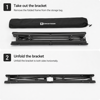 Table pliante légère en aluminium IGT, table portable d'extérieur pour le camping, le pique-nique, le barbecue, la pêche et les voyages en camping-car