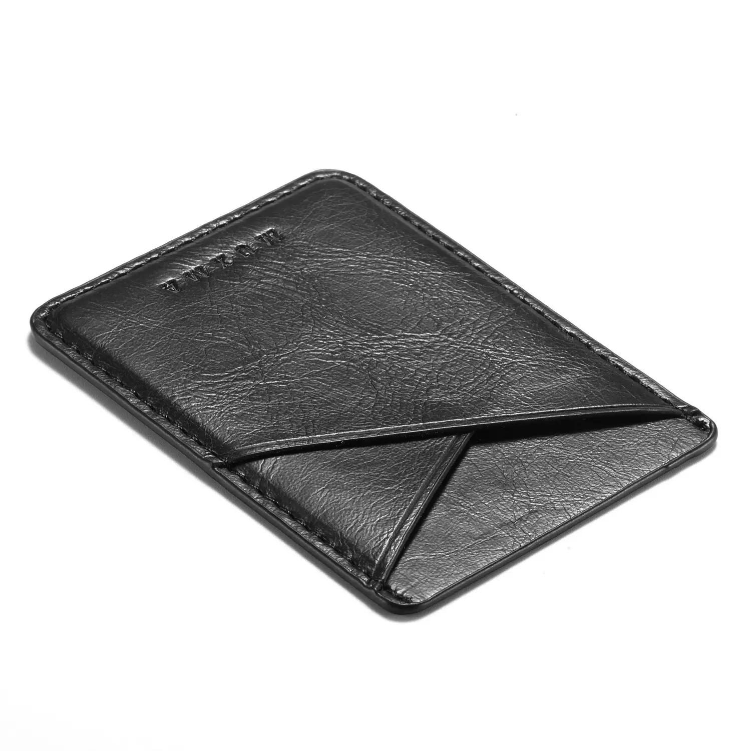Phone Card Holder RFID Blocking Sleeve Pu Leather Back Phone Wallet Stick-On Pull up 5 Card Holder Universally Pocket Covers