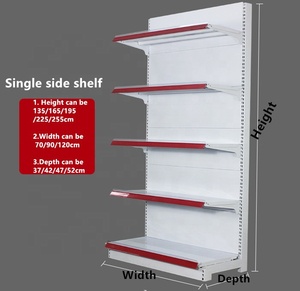 رفوف معدنية خفيفة الوزن مزدوجة الجوانب من PFT للسوبر ماركت، رفوف جوندولا، رف تخزين جداري، رف عرض - Product Image 3