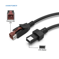 Câble imprimé USB alimenté 24V PoweredUSB vers adaptateur 8 broches 2.54mm pour câble de connexion Terminal Epson POS