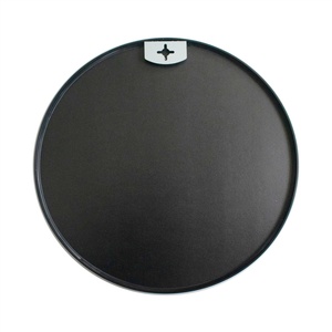 Miroir mural rond moderne décoratif de 24 pouces avec cadre en métal noir pour salon et salle de bain - Product Image 3