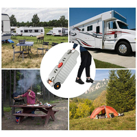 HOMFUL 75L Portable Wheels Motorhome Wastewater Transporter Water Tank Storage Portable RV Sewage Tank