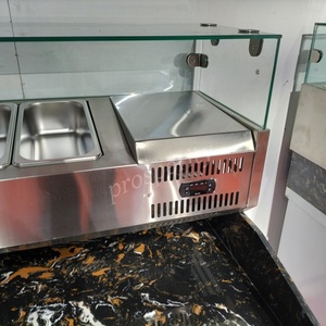 <span class=keywords><strong>Réfrigérateur</strong></span> commercial à double porte de 1500 mm à refroidissement direct pour préparation de salades avec protection en verre et armoire réfrigérée - Product Image 5