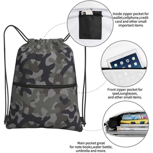 Bán Buôn <span class=keywords><strong>Nylon</strong></span> Lưới Tote Thể Thao Mua Sắm Túi Bao Bì Ba Lô Với Dây Rút Biểu Tượng Tùy Chỉnh In - Product Image 4