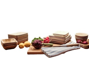 Most Selling Compostable Palm Leaf <b>Plates</b> <b>Disposable</b> Heavy Duty Dinnerware for BBQ, Camping and Family Gatherings for Sale - Product Image 3