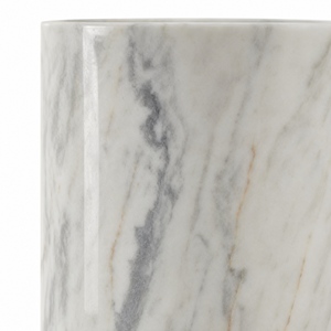 Poulars Wholesale Luxury Modern <b>Freestanding</b> Natural Stone Man Made Pedestal Hand Washing Sink Statuario White Marble Washroom - Product Image 4