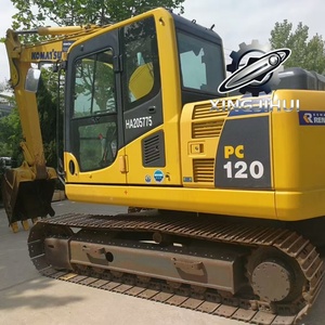 Excavatrice d'occasion Komatsu 120-8, marque japonaise d'origine, 12 tonnes, chenilles en caoutchouc, godet de 0,6 m, puissance de 68000 W - Product Image 3