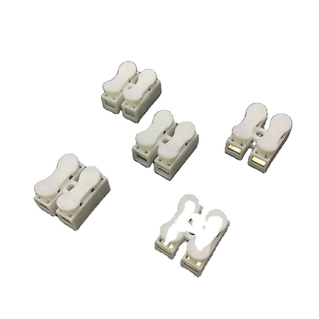 Russia Market Cheap 1.0-6.0mm 2 Wire Connector 2pin Press Release LED Lamp Wire Quick Connector CH-2