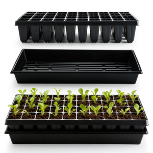 RooTrimmer Set da 10 Vassoi per Semina 1020 e Vassoi con 40 Celle, Vassoi in Plastica Spessa e Resistente per Germinazione - Product Image 1
