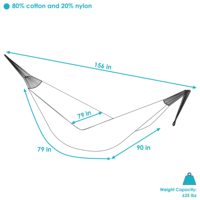 Hamac de camping extérieur en corde rugueuse tissé à la main Offre Spéciale en usine, capacité de charge de 625 lb