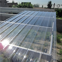 Material para Techos, Láminas de Policarbonato Corrugado Transparente para Invernaderos y Jardines