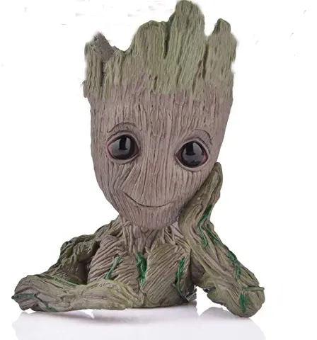 Hot Selling Cute Polyresin Treeman Baby Groot Flower Pot small plastic pots for plants small resin flower pot