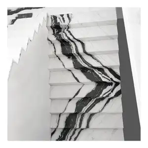 Custom Luxury Panda White Marble for Staircase Design - Personalize Your Grand Entrance