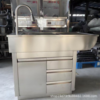 Table de traitement multifonctionnelle en acier inoxydable 304 pour chats et chiens - Table chirurgicale/irrigation/dissection/toilettage