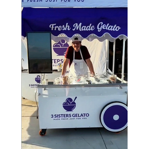 Carrito Móvil Miles GALAXY PRO V4 para Helados y Gelatos, Multisabor con Toldo de Diseño Personalizado, Máquina de Helados Todo en Uno - Product Image 2
