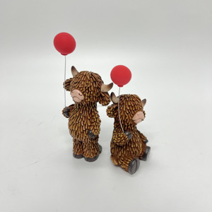 Dễ Thương Động Vật Cao Gia Súc Với Màu Đỏ Bóng Nhựa Thủ Công Mỹ Nghệ Nâu Hoang Dã Yak Tượng Cho Trang Trí Văn Phòng Nhà - Product Image 2