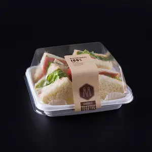 Hochwertige transparente Haustier deckel Lebensmittel verpackungs boxen reines Papier Lebensmittel behälter