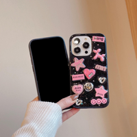 Coque de téléphone 3D de luxe DIY pour iPhone 16 15 13 Pro Max, jolie coque rose pour iPhone 14 Plus 12 Pro 11 Pro Max 16 Plus, sacs pour téléphone