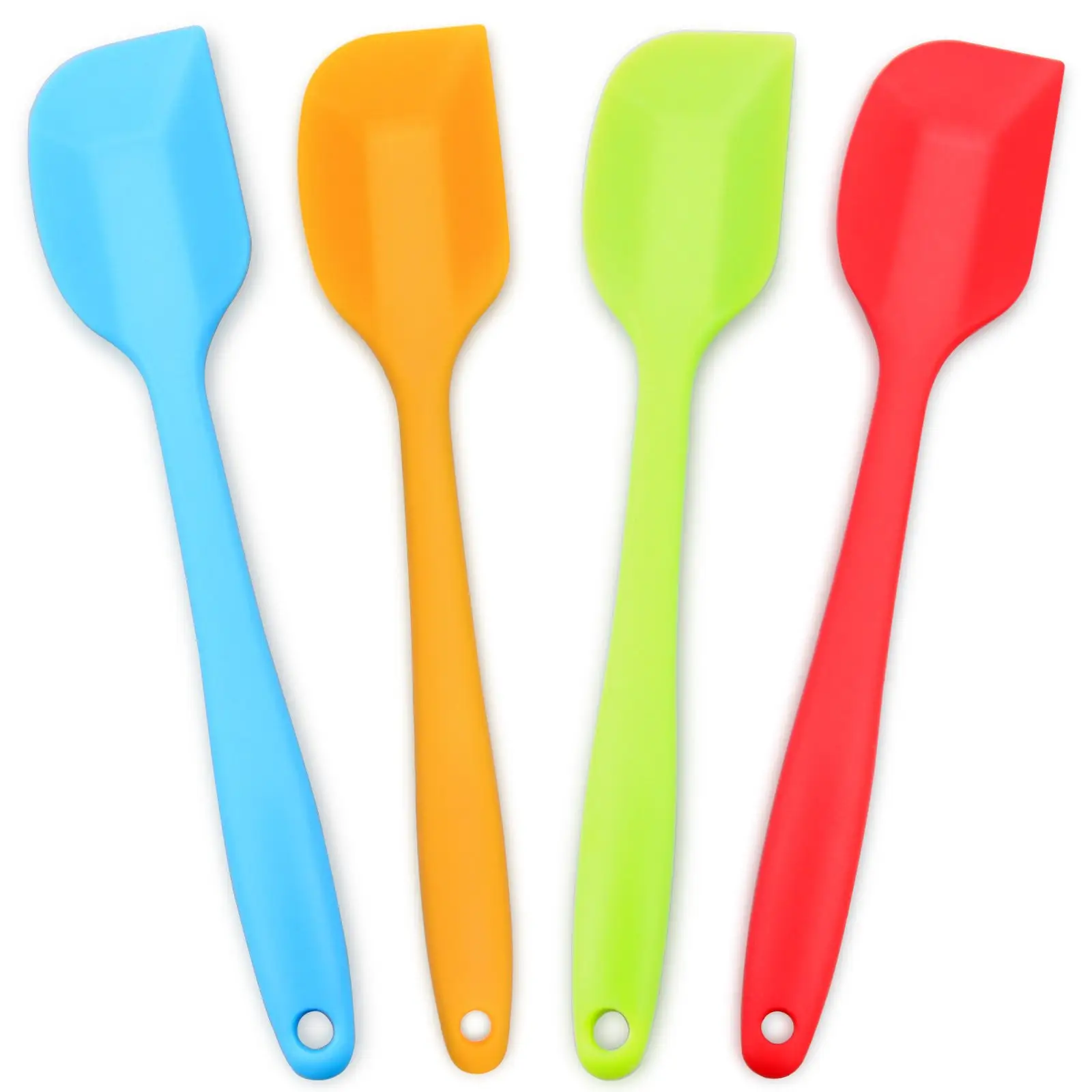 Spatule en silicone de qualité alimentaire sans Bpa en caoutchouc antiadhésif résistant à la chaleur, ensemble de 4 pièces avec noyau en acier inoxydable